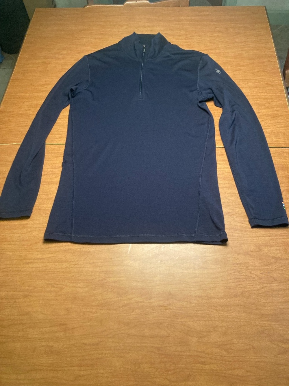 Smartwool Men's Navy Blue Quarter Zip 1/4 Zip Merino Wool Medium